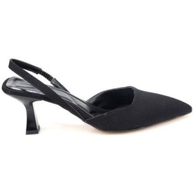 Resim Papuçcity Hco 03176 Kadın Stiletto Arkası Açık Ayakkabı siyah 