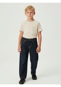 Resim Zekids Erkek Çocuk Geniş Paça Denim Pantolon-16640 Renkli 