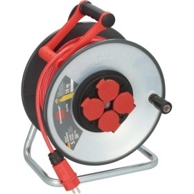 Resim Brennenstuhl Professionallıne Steelcore Serisi Bremaxx IP44 Lisanslı 5 Yıl Garantili IP44 Lisanslı Çelik Tambur 50 Metre Makaralı Kablo H07BQ-F 3g1.5 