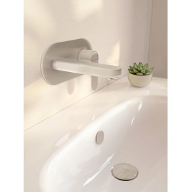 Resim VitrA Origin A4514934 Yuvarlak Lavabo Süzgeci, Universal, Basmalı, Fırçalı Nikel 