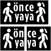 Resim Hayat Trafik Boyama Şablonu Önce Yaya 100x200cm (İki Parça) 