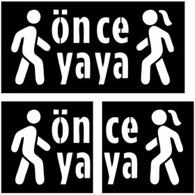 Resim Hayat Trafik Boyama Şablonu Önce Yaya 100x200cm (İki Parça) 