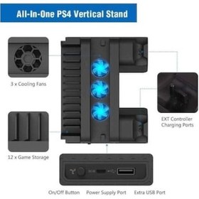 Resim Dobe PS4 Fan Multifunctional Stand Çok Fonksiyonlu Sogutucu 