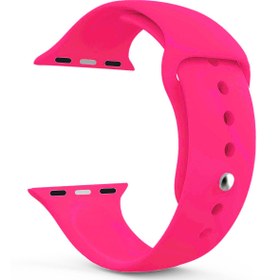 Resim Microsonic Apple Watch SE 44mm Silikon Kordon Koyu Pembe 
