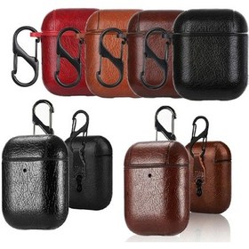 Resim Ally Leather Case Apple Uyumlu AirPods 1-2 Pu Deri Koruma Kilifi 300646472 - Renk / Kirmizi 