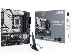 Resim Asus Prime B760M-A WIFI B760 DDR5 mATX HD DP WIFI BT RGB M2 1700p Anakart Siyah 