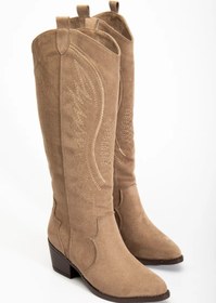 Resim Alphus Serrace Kadın Desenli Kovboy Çizme / Bot 