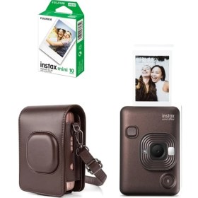 Resim Instax Mini Liplay Hybrid Fotoğraf Makinesi 10'lu Film Liplay Uyumlu Çantalı Set 