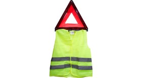 Resim Renault Araç Trafik Seti Üçgen Reflektör ve Ikaz Yeleği Mais Orjinal 7711780762 