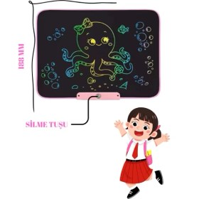 Resim Teknozeel Pembe Grafik Çizim ve Yazı Çocuk Tableti - 10 Inç Şarj Edilebilir 