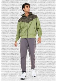 Resim Nike Sportswear Windrunner Jacket Blue Green Kapüşonlu Erkek Ceketi Yeşil Haki Yeşil 