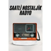 Resim Teknodayım Vintage Nostaljik Radyo Aux Usb Sd Kart Girişli Şarjlı Bluetooth Bağlantılı 
