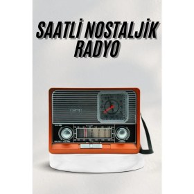 Resim Teknodayım Vintage Nostaljik Radyo Aux Usb Sd Kart Girişli Şarjlı Bluetooth Bağlantılı 