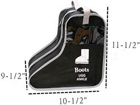 Resim Taşınabilir 2'li Paket Bot Depolama, Kısa Bot Depolama/Koruyucu Çanta, Bot Kılıfı (Siyah) 