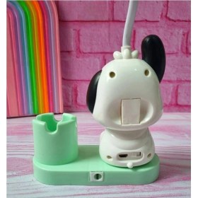 Resim Sevimli Şirin Kalemlikli Kalemtıraşlı LED Işıklı Çocuk Gece ve Masa Lambası 