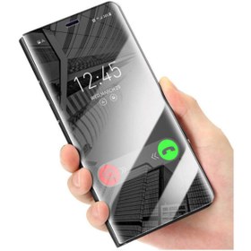 Resim Microcase Samsung Galaxy S8 Plus Aynalı Kapak Clear View Flip Cover Mirror Kılıf - Siyah 
