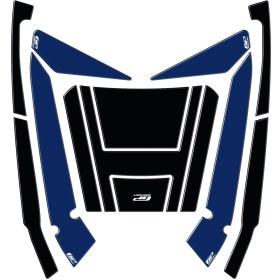 Resim GP Kompozit Honda Forza 250 2018-2025 Uyumlu Çanta Pad Seti Mavi 