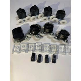 Resim Mozaik Duşakabin Tekeri Siyah Renk 