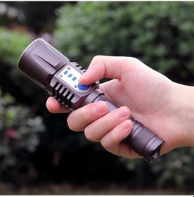 Resim Büro Ev Ofis İş Güvenliği İçin Şarjlı Lamba Oto Şarjlı T6 Led 3000 Lümen El Feneri 