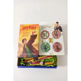 Resim Alanç Harry Karne Hediyesi, Potter Kitap Görünümlü Kilitlenebilir Gizli Kasa, Boyun ipi, Rozet Seti Hediye Seti 