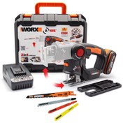 Resim Worx WX550 20Volt 2.0Ah. Li-ion Profesyonel Dekupaj ve Tilki Kuyruğu Testere 