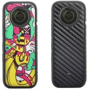 Resim Insta360 Djı X3 Panoramik Kamera İçin Sunnylife Ist -tz485 Pvc Koruma Scrater Film Çıkartmaları Kalça -hop+karbon Deseni Siyah 