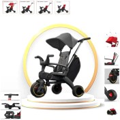 Resim Trike Plus F3 Ebeveyn Kontrollü Katlanabilir Bisiklet Gri Siyah 