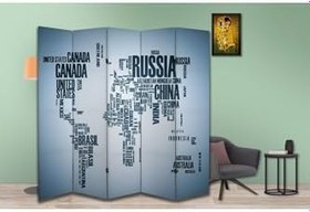 Resim Coğrafya Temalı Özel Tasarım Paravan Room Divider PRV1207, 180 x 180 