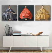 Resim Kanvas Tablo Kadınlar 3 Parça Set 66 