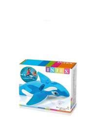 Resim Mavi Balina Deniz Yatak Tutmaçlı Şeffaf Balina Binici 152x114 Cm 