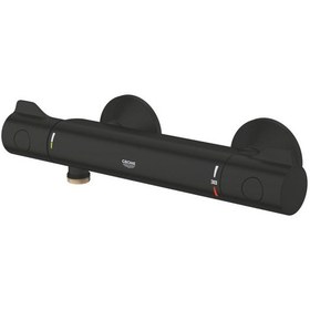 Resim Grohe Grohtherm 800 Termostatik Duş Bataryası Mat Siyah - 1022022430 Siyah 