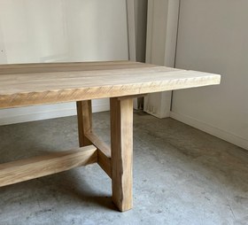 Resim Silva Masif Akçaağaç Yemek Ve Toplantı Masası - 100*245 