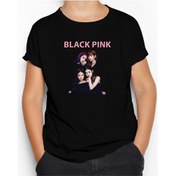 Resim Blackpink Siluet Siyah Çocuk Tişört Siyah 