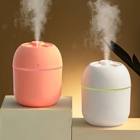 Resim USB Güçlü Taşınabilir Nemlendirici ve Diffüzör - Çift Fonksiyonlu Bulut Püskürtücü ile Kokulu Bulut Püskürtücü, Ev, Ofis, Masa için Kompakt Tasarım - Beyaz ve Pembe Seçenekler, Ev Kullanımı için Nemlendirici, Şık Modern Cihaz, Düz Yüzey 