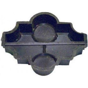 Resim Plastik Parke Taşı Kalıbı Yonca Yatay 1/2 4,5 Cm (10 Adet) 