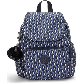 Resim Kıplıng City Zip Mini Küçük Boy Sırt Çantası Desenli 3d K Blue Çok Renkli 
