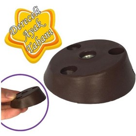 Resim Dereceli Ayak Tabanı Kahverengi Mobilya Masa Sehpa Ayağı Bağlantı Aparatı Açılı Plastik 