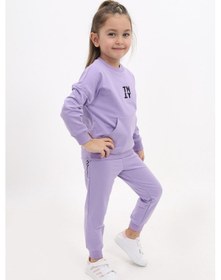 Resim Toontoy Kız Çocuk Nakışlı Eşofman Takım Lila 