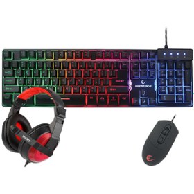 Resim Rampage Everest Gx-639 Gaming 3 Lü Klavye Mouse Kulaklık Set 