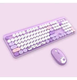 Resim Die Grup Hello Bear Mor Klavye Mouse Set 