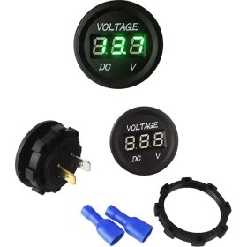 Resim Keepro Dijital voltmetre DC 12-24 V vidalı Oto Motosiklet tekne için 