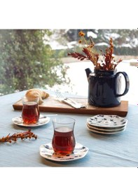 Resim Koleksiyon Mislina Yemeni Çay Seti 6 Lı Kobalt 31000035550 