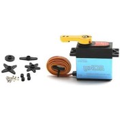 Resim Besthome1 20kg Dijital Servo 180 Paslanmaz Çelik Dişli + Kırmızı 25t Metal Kolu - Mavi Kasa Qy3220 