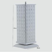 Resim Süet 360° Dönen Tırnaklı Gri Yüzük Standı 