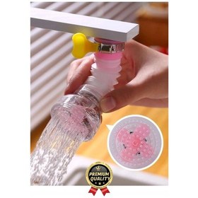 Resim Özel Üretim Dayanıklı Su Tasarruflu Filtreli 360 Derece Oynar Mineral Taşlı Pervaneli Musluk Başlığı Çok Renkli 