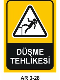 Resim Outdoor One DÜŞME TEHLİKESİ KADIN FİGÜRLÜ İŞ GÜVENLİĞİ UYARI LEVHASI 1 ADET PVC 21 X 29CM 