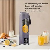 Resim Willowhaven Koyu Mor 3ü1 Arada Portatif Blender Usb Şarjlı Dijital Ekran Paslanmaz Çelik Kamp Seyahat 