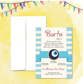 Resim Yarendavetiyeotuz9 Yaren Davetiye Sünnet Davetiyesi Beyaz Zarflı 100 Adet (526671411)-Değer 1-Değer 2 