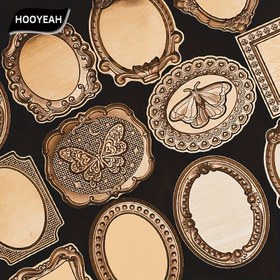 Resim Düzensiz Rahatlama Damgası Kafa Vintage Fotoğraf Çerçeve Serisi Avrupa Batı Tarzı Damga El Yapımı DIY Dekoratif Zarf 