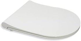 Resim Aqua Bagno | Klozet kapağı ve WC oturağı, otomatik kapanma otomatiği ile, AB'de üretilmiştir, antibakteriyel, D şeklinde klozet kapağı, çıkarılabilir, Duroplast WC gözlüğü, yumuşak kapanma, beyaz | THIN 